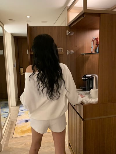 ♡正韓♡卯丁點斜肩休閒短褲套裝6