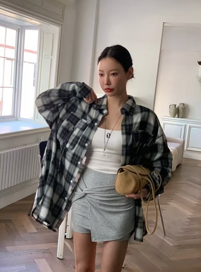 ♡正韓♡扭結不規則棉褲裙2