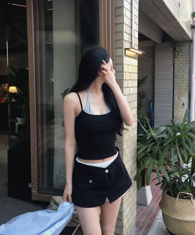 ♡正韓♡斜紋布大口袋短褲裙13