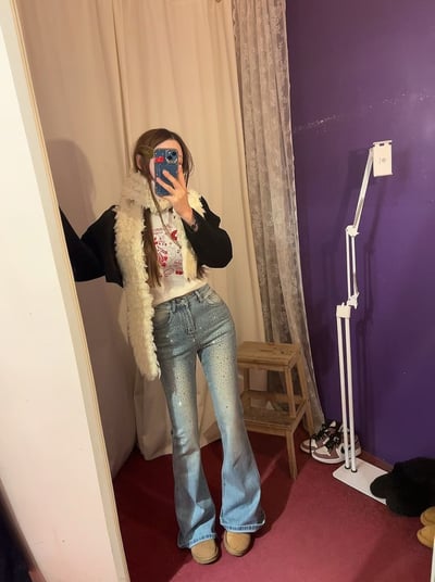 ♡正韓♡爆閃鑽鑽小喇叭牛仔褲2