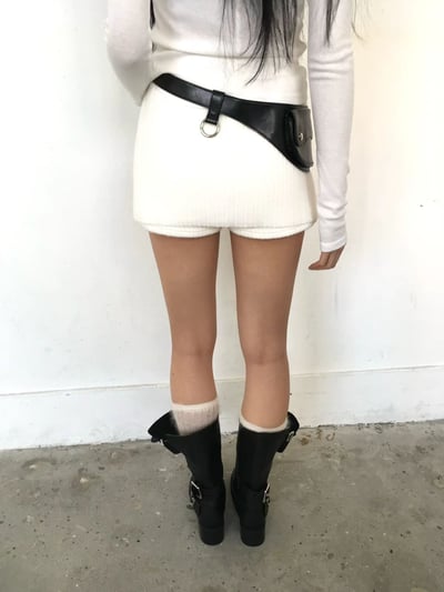 ♡正韓♡排扣造型鬆緊褲裙10