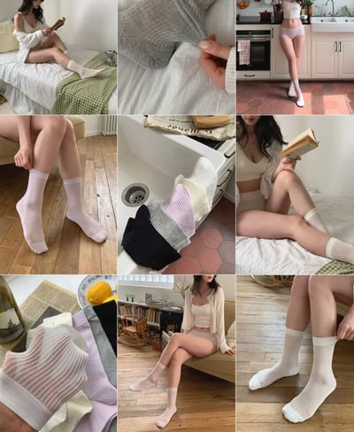 ♡正韓♡夏季糖果色網紗襪11