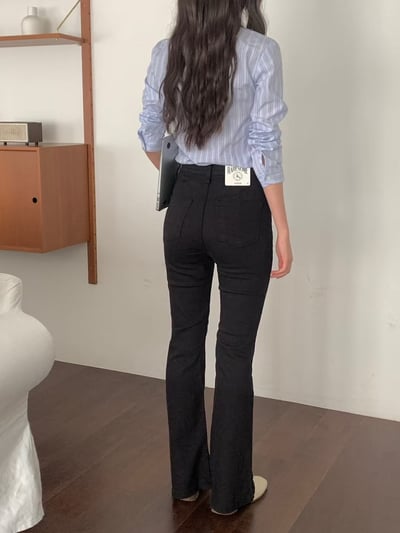 ♡正韓♡顯瘦修身彈性微喇長褲6