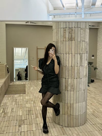 ♡正韓♡澎袖抓皺洋裝15