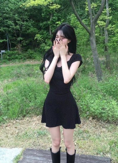 ♡正韓♡圓點蝴蝶結洋裝8