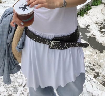 ♡正韓♡牛皮卯丁寬版腰封9