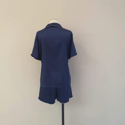 ♡正韓♡荷葉領刺繡愛心睡衣套組2