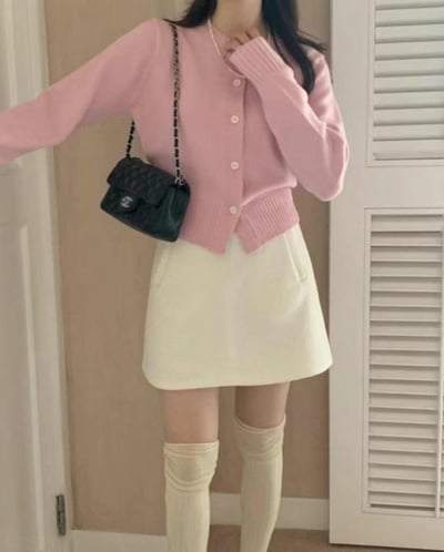 ♡正韓♡拼接網紗坑條襪4