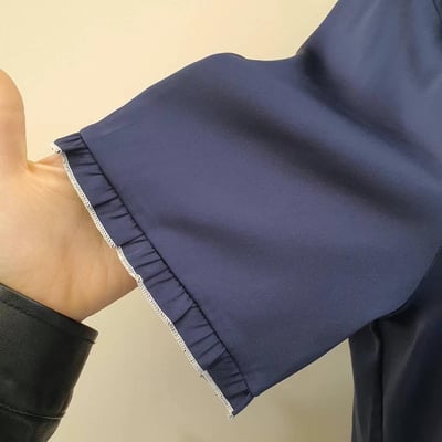 ♡正韓♡荷葉領刺繡愛心睡衣套組3