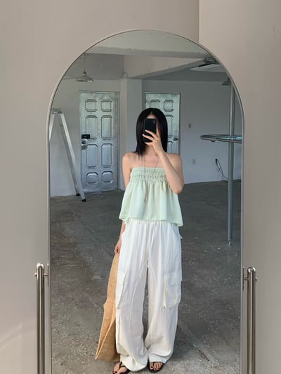 ♡正韓♡醋酸月光平口上衣5