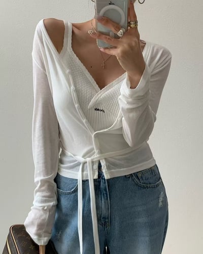 ♡正韓♡親薄綁帶排口小外套9