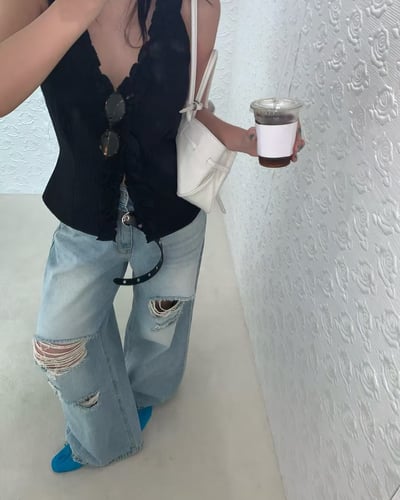 ♡正韓♡甜辣腰身荷葉V上衣10