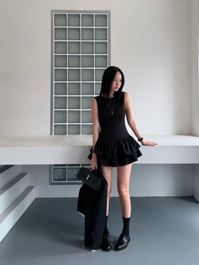 ♡正韓♡甜酷蛋糕裙洋裝+西外3