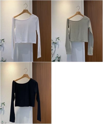 ♡正韓♡百搭斜肩素色上衣6