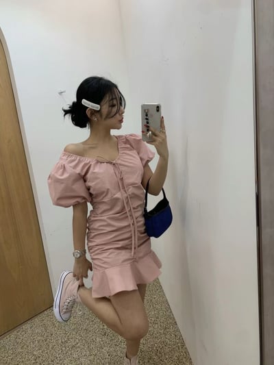 ♡正韓♡澎袖抓皺洋裝8