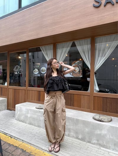 ♡正韓♡可愛層次拼紗上衣14