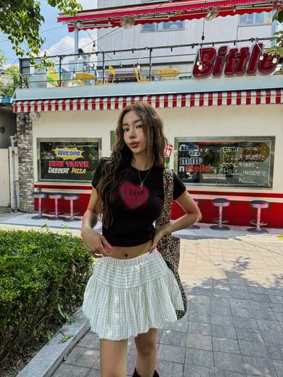 ♡正韓♡愛心字母短T8