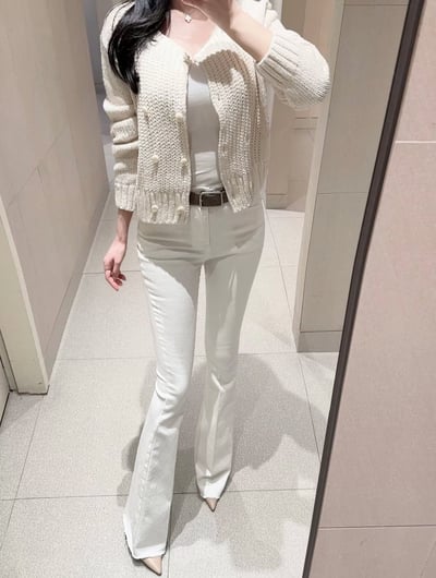 ♡正韓♡長腿白牛仔長褲1