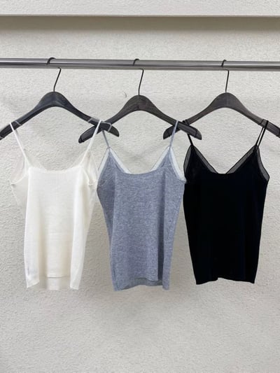 ♡正韓♡拼接紗領細肩背心11