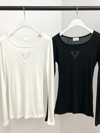 ♡正韓♡薄透蕾絲愛心簍空上衣11