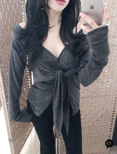 ♡正韓♡小心機綁帶上衣3