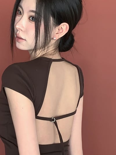 ♡正韓♡後露背摟空bra上衣12