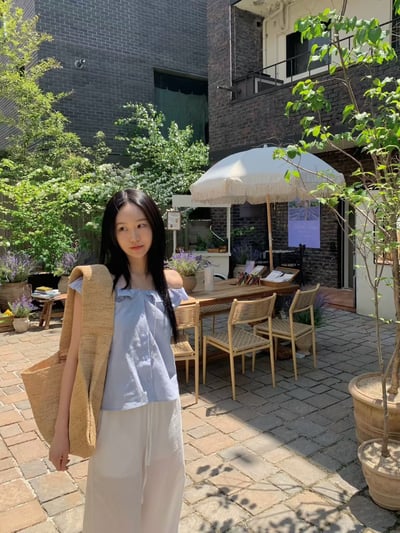 ♡正韓♡初夏荷葉袖亞麻背心10