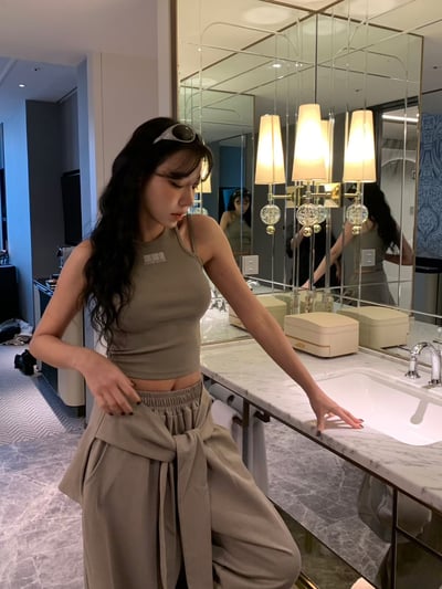 ♡正韓♡美式條碼肩帶背心7