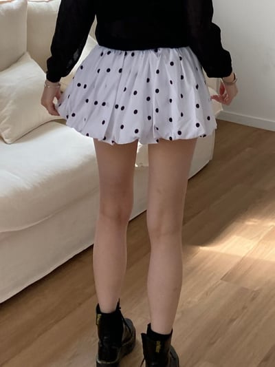 ♡正韓♡波點燈籠褲裙7