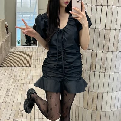 ♡正韓♡澎袖抓皺洋裝11