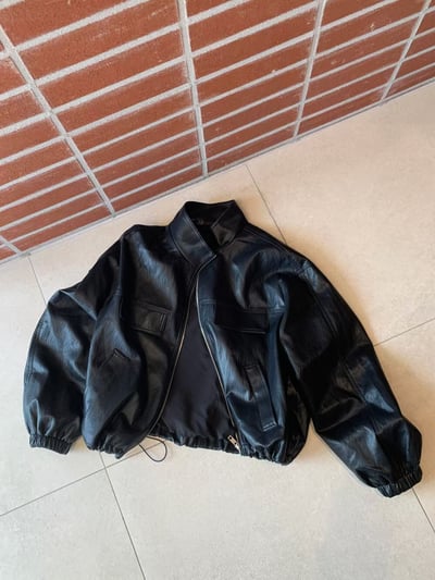 ♡正韓♡設計品牌時髦雙口袋皮外13