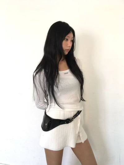 ♡正韓♡排扣造型鬆緊褲裙6