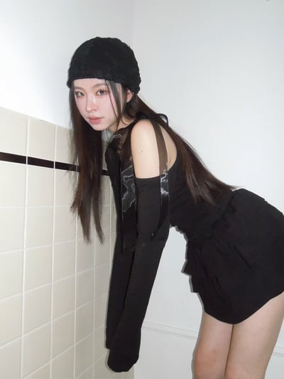 ♡正韓♡斜肩緞帶蝴蝶結上衣5