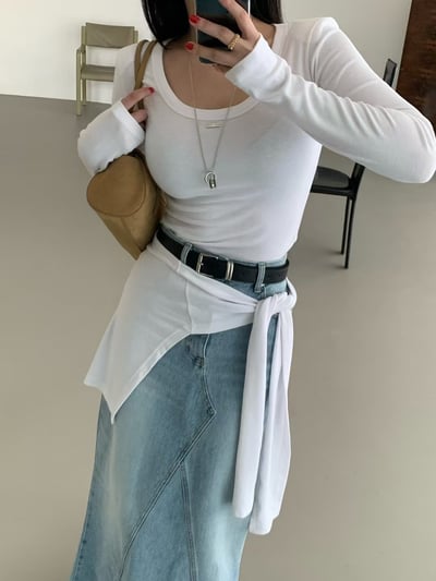 ♡正韓♡披肩圓領鐵牌兩件上衣9