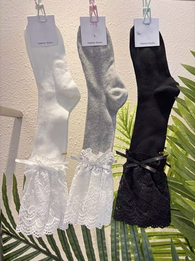 ♡正韓♡蕾絲拼接襪5