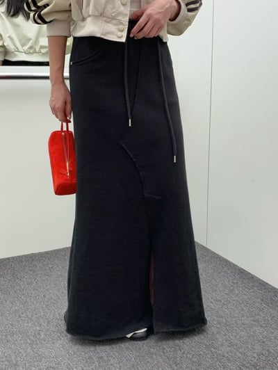 ♡正韓♡鬆緊前開衩棉裙11