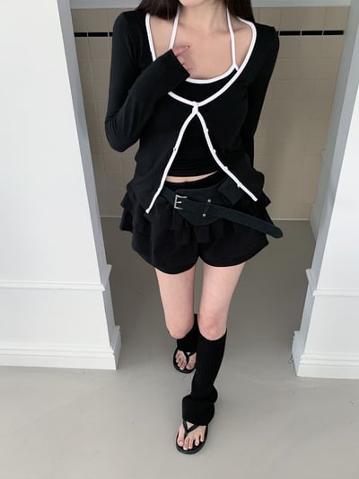 ♡正韓♡棉鬆緊蛋糕褲裙10