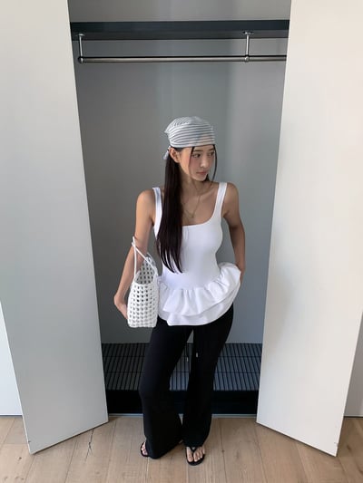 ♡正韓♡下襬裙擺背心上衣5