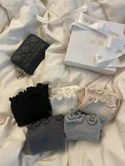 ♡正韓♡木耳捲邊堆堆襪8