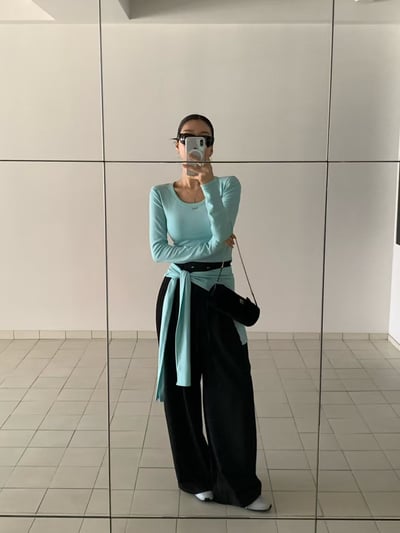 ♡正韓♡披肩圓領鐵牌兩件上衣7