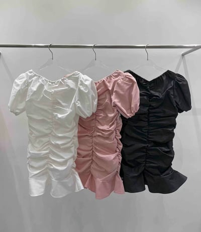 ♡正韓♡澎袖抓皺洋裝17