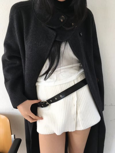 ♡正韓♡排扣造型鬆緊褲裙5