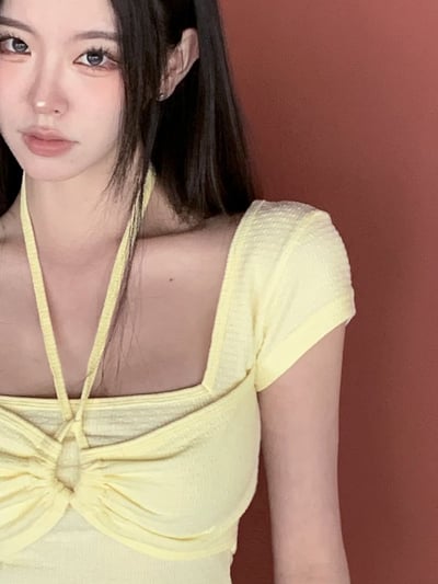 ♡正韓♡繞脖綁帶上衣1