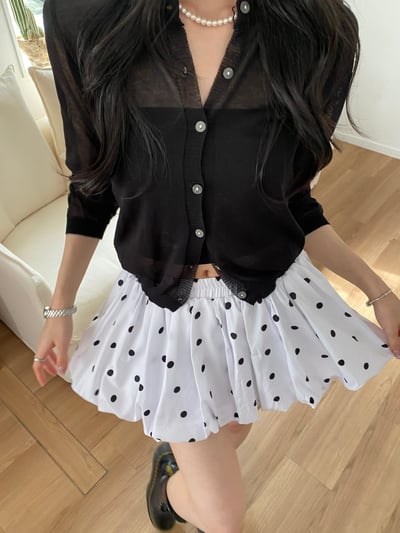 ♡正韓♡波點燈籠褲裙6