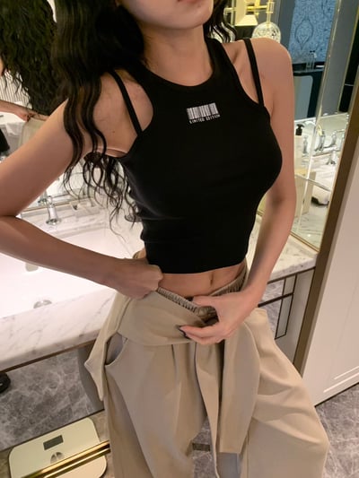 ♡正韓♡美式條碼肩帶背心14