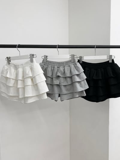 ♡正韓♡棉鬆緊蛋糕褲裙14