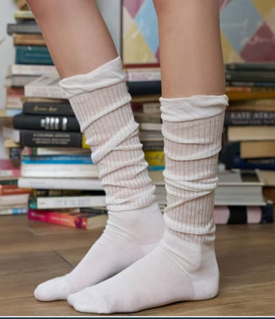 ♡正韓♡春款堆堆透長襪1