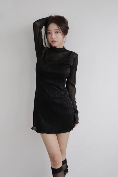 ♡正韓♡微透膚兩件長上衣3