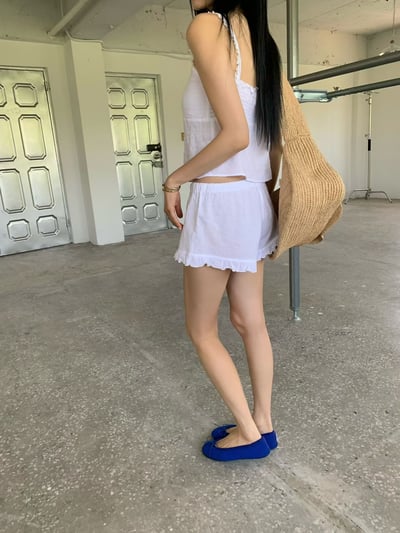 ♡正韓♡蕾絲細肩花邊短褲Set3