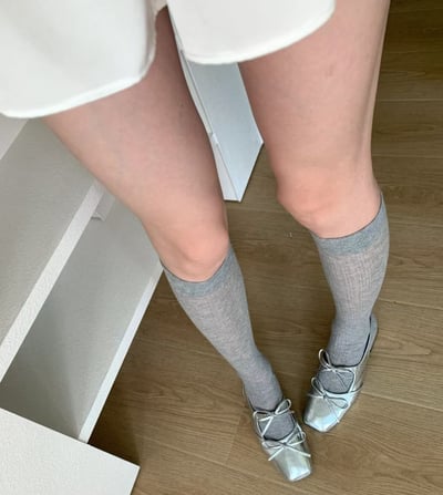 ♡正韓♡超親薄親膚網眼透氣小腿襪5